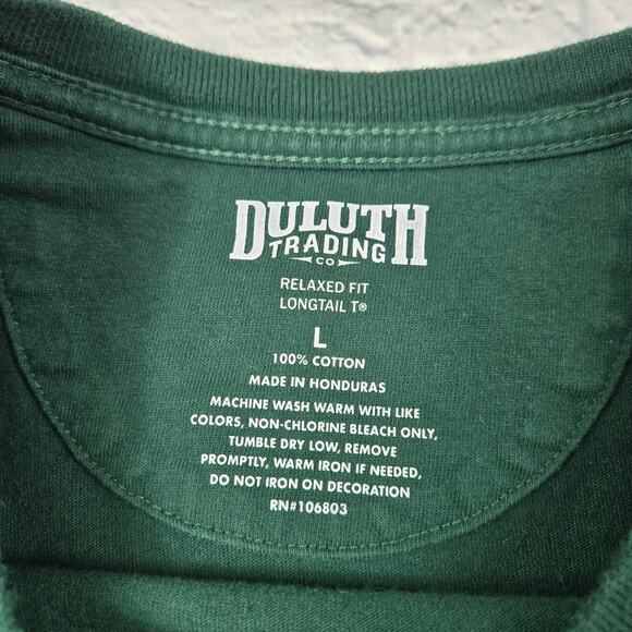Work with a Bunch of Tools Duluth Trading Dark Green Relaxed Longtail T sz Large - Picture 7 of 7
